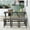 Curved dark gray, variant on 4 Set Bar Table and Chairs,Breakfast Table with 3 Stool,Bar Table with Power Outlet for Living Room,Farmhouse Upholstered Chairs for Dining Room,