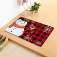 thumbnail image 2 of 100Fens Christmas Decor Buffalo Plaid Door Mat, Christmas Snowman Floor Mats for Bedroom Decor, Holiday Xmas Tree Rugs for Living Room, Absorbent Non-Slip Bathroom Rugs Home Decor Kitchen Mat Area Rug, 2 of 3