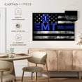 thumbnail image 5 of Elephant Stock Emt Flag Wall Art - Horizontal Canvas Wall Art - Living Room Wall Decor - Profession Canvas - Black And Blue Decor - 36" x 24", 5 of 8