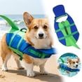 thumbnail image 2 of Dog Life Jacket with Shark Fin Design Adjustable Buoyant Pet Swimming Vest with Rescue Handle Floatation Vest for Small Medium Dogs Pool Beach and Boating, 2 of 8