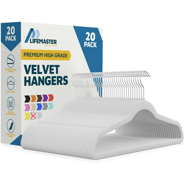 Colgador de ropa Lifemaster Velvet con gancho giratorio de 360°, 10 kg