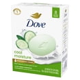 thumbnail image 6 of Dove Beauty Bar Soap For Refreshed Skin, Cool Moisture Cucumber & Green Tea Scent, Leaves Skin Refreshed, 3.75 oz 8 Bars, 6 of 10