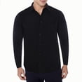 thumbnail image 1 of XDZJLR Chemise Homme Décontractée Business Couleur Unie Col à Revers Manches Longues, 1 of 3