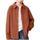 thumbnail image 2 of Chaqueta y abrigo informal de manga larga sin capucha CUHK para niños, camisa de pana, chaqueta con capucha abotonada, chaqueta de moda, top deportivo informal, top de poliéster para niños, 2 of 6