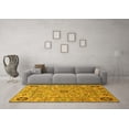thumbnail image 3 of Ahgly Company Indoor Square Abstract Yellow Modern Area Rugs, 4' Square, 3 of 4