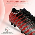 thumbnail image 4 of Vizari Bolt Firm Ground Soccer Cleats for Kids – Durable, Comfortable, and Stylish Boys and Girls Soccer Shoes with Traction - Black/red, 11, 4 of 5