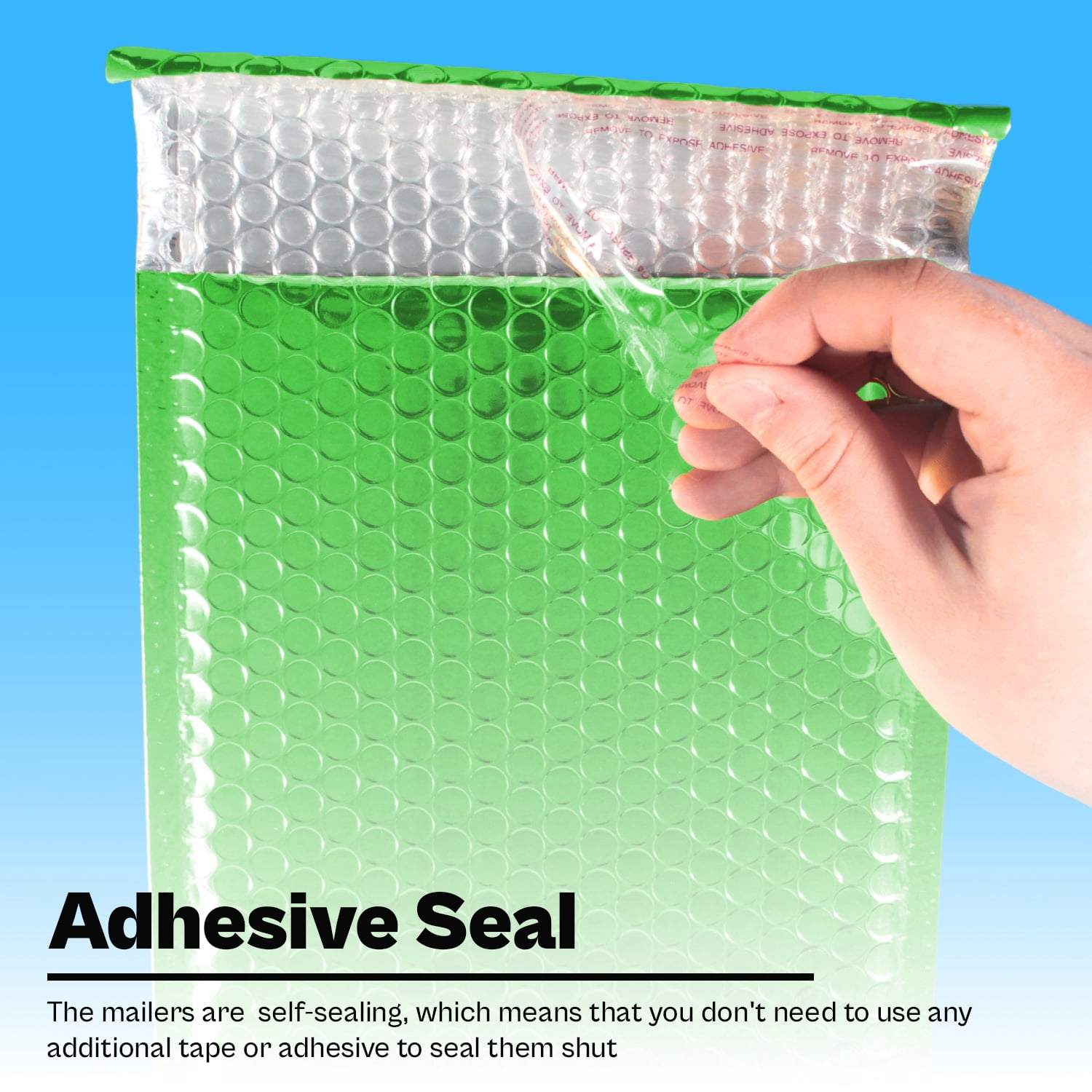MMBM Green Poly Bubble Mailers 250 Pcs 7" x 6.75" Durable Padded Envelope Green