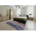 thumbnail image 5 of Ahgly Company Machine Washable Indoor Rectangle Industrial Modern Purple Area Rugs, 2' x 4', 5 of 7