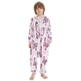 thumbnail image 2 of BZSMCE Unisex One-piece Pajama Cotton Sleepwear Pink Butterfly Bliss Printed, 2 of 8