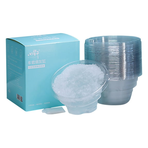 Ashtray,Disposable Ashtrays with Ash Absorbing Balm,30Pcs Disposable AshTray with Instant Dissolution Sand,Small Portative Ash holder - Use On The Vehicle