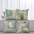 thumbnail image 5 of Dashan Nautical Throw Pillow Covers 18x18 Set of 4,Summer Beach Ocean Decorative Pillow Cases for Bedroom Sofa Couch, 5 of 6