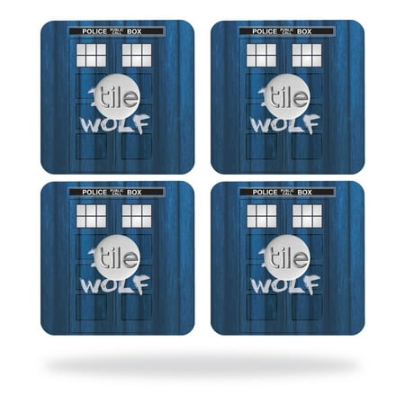 Shop Tile Box - Skin Decal Wrap for Tile Slim Key Finder (4 pack) Time Lord Box