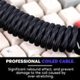 thumbnail image 4 of Cable de teclado EPOMAKER Mix USB C a USB A de 1,8 m enrollado negro, 4 of 7