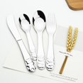 thumbnail image 2 of Juego de cubiertos con diseño de dibujos animados de Panda para niños, cuchara, tenedor, cuchillo, acero inoxidable, aprendizaje de hábitos de comer, vajilla para niños, 304 Fivean unisex, 2 of 2
