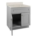 thumbnail image 5 of Design House Brookings Vanity in Gray with Ivory Swirl Cultured Marble Top, Fully Assembled, 31-inch, 5 of 17