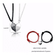 thumbnail image 2 of Corazón Magnético Amor, 2 Pulseras Pareja De Imán+2 Collar 45 cm  Negro/Rojo, 2 of 5
