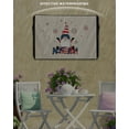 thumbnail image 3 of Burlap Independence Celebration American Flag Outdoor TV Cover 30 to 32 Inch Waterproof, Retro Linen Cute Dwarf 600D Oxford TV Covers with Zipper, Outside Flat TV Screen Protector 30"Wx19"Hx4.5"D, 3 of 7
