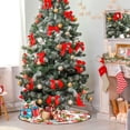 thumbnail image 6 of Watercolor Xmas Socks Christmas Tree Mats Waterproof Tree Skirt, Christmas Winter Holiday Xmas Tree Stand Tray Mat Floor Protector Pad for Holiday Party Decoration, 28.3", 6 of 6