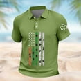thumbnail image 4 of Holiday Top for Men Saint Patrick'S Day Long Sleeve Classic Fit Green Beach Vacation Clothes for Men,Army Green,M, 4 of 5