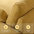 thumbnail image 4 of Leumius 50" Oversized Single Sofa Chair, Chenille Accent Chair with Wide and Deep Seat, Upholstered Armchair with Pillows for Living Room,Apartment,Bedroom, Yellow, 4 of 12