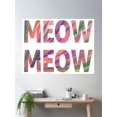 thumbnail image 2 of Cactus Flower Meow Poster Wall Art, Modern Wall Decor For Living Room Bedroom, 8x12 UNFRAMED, 2 of 3