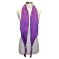 thumbnail image 3 of Purple Two-Tone Crinkle Scarf With Tassels, 3 of 3