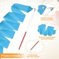 thumbnail image 3 of Uxcell 2 Pcs Dance Ribbons, 78.7" Rhythmic Gymnastics Ribbon Streamers Dancer Wand Twirling Dancing Ribbons for Artistic Dancing Gymnastics Training, Blue, 3 of 7