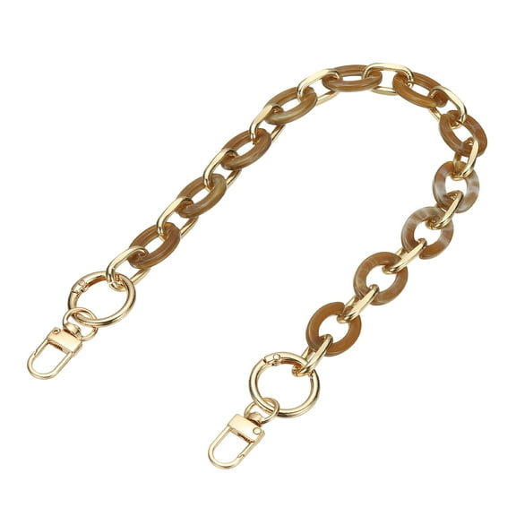 Acrylic Purse Chain, Handbag Chain Straps Bag Strap Detachable Handle for Purse Handbags DIY 16" Brown