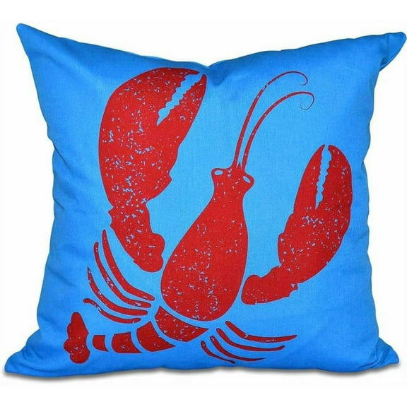 Simply Daisy 16" x 16" Lobster Animal Print Pillow