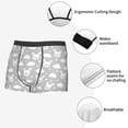thumbnail image 3 of Yiaed Rabbit And Cloud Print Men's Soft Cotton Boxer Shorts Breathable Boxers Underwear Moisture-Wicking Underwear Stretch Boxer Briefs for Man-X-Large, 3 of 5