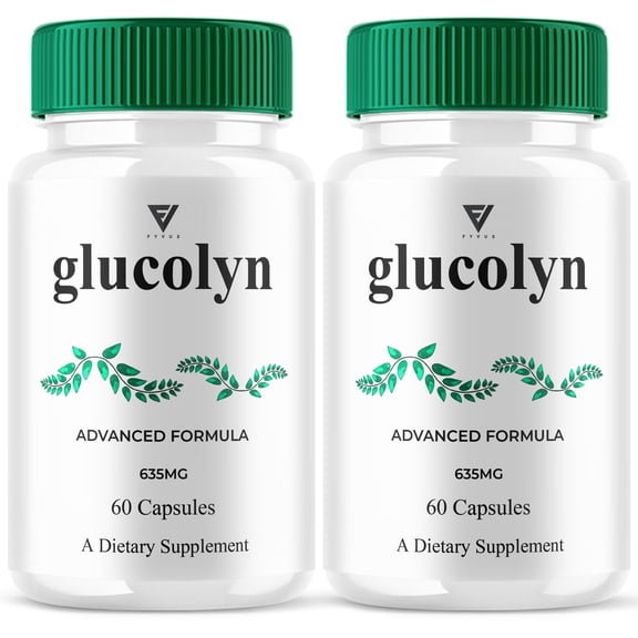 ( 2 Pack) Glucolyn Advanced Blood Support Capsules, Gluco Lyn Supplement (120 Capsules)