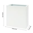 thumbnail image 5 of Tall Metal Planter Box for Outdoor/Indoor Use, 24*10*24 Inches Large Rectangular Flowerpot With Practical Tool, Free Standing for Office and Gardens (White), 5 of 16