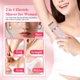 thumbnail image 4 of Women Electric Shaver USB Rechargeable Double Head IPX7 Waterproof Portable Face Body Bikini Area Arm Leg Hair Removal Epilator Razor Trimmer, 4 of 8