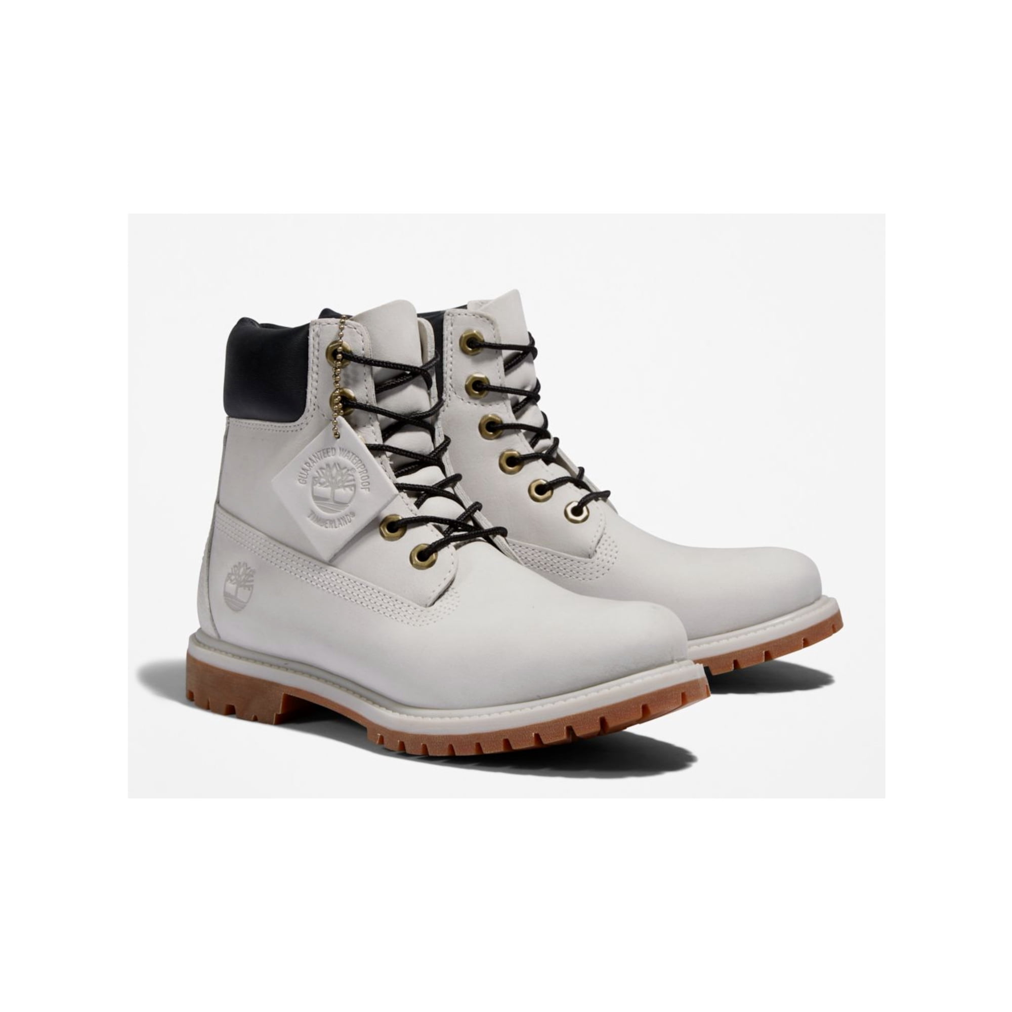 TIMBERLAND Womens Ivory Lug Sole Waterproof Premium Round Toe Block Heel Lace Up Leather Booties 7 M