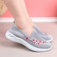 thumbnail image 3 of Mostsola Womens Sneaers Mesh Slip on Walking Shoes Embroidery Floral Dress Shoes Comfort Flats, 3 of 7
