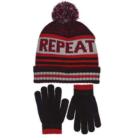 Polar Wear Boy's Knit Hat & Gloves Set in 3 Fun