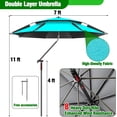 thumbnail image 5 of Pool Shade, Adjustable Above Ground Pool Shade Umbrella with Carry Bag, Outdoor Pool Sunshade for Swimming Pools, Multi-functional Patio Umbrella for Garden/Pool Deck/Backyard, Pool Accessories, 5 of 7
