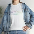 thumbnail image 2 of Miami Skyline: Colorful Linear Style T-Shirt Unisex Heavy Cotton Tee, 2 of 11