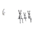 thumbnail image 1 of Escultura De Pingüino, Conejito, Figura Coleccionable, Artesanía, Adorno Decorativo, Estatua De Animal De Resina, Escritorio Familiar, Mesa De Exhibición, Centro De Mesa Para Inauguración, 1 of 8