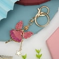 thumbnail image 6 of Keychain Pink Alloy Dancing Girl Shape Key Chain Gift Car Decorative Pendants, 6 of 8