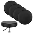 thumbnail image 1 of Uxcell 4-Pack Fundas Redondas para Taburetes de Bar, para Sillas de 12-14 Pulgadas, Fundas de Asiento PU Impermeables con Bandas Elásticas [Negro], 1 of 1