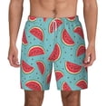 thumbnail image 2 of Picia Watermelon pattern Mens Swim Trunks with Compression Liner Stretch Beach Shorts Quick Dry with Zipper Pockets No-Chafing Board Shorts-XX-Large, 2 of 9