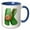 Blue/White, variant on 3drose, St Patricks Sweets Monogram Initial K, 11oz Two-tone Red Mug