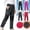 Dark Gray, variant on Kids Straight Leg Pants Color-Blocked Panels Fleece Lined Waterproof Warm Elastic Waist Winter Snow Sports Outdoor Pants for Boys Girls
