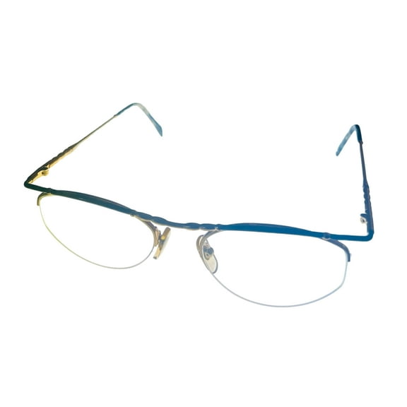 Bob Mackie Mens Gold Midnight Oval Rimless Metal Eyewear Frame. BM 742. 53MM