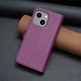 thumbnail image 3 of Zipper Wallet Case for iPhone 14 Wrist Hand Strap PU Leather Flip Case, Credit Card Slots Kickstand Magnetic Clasp TPU Shell Shockproof Cover for iPhone 14 Women Men, Darkpurple, 3 of 9