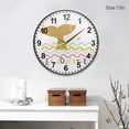 thumbnail image 4 of Dreamtimes Gold Mermaid Glitter Pattern Wall Clock Silent Non Ticking 10 Inch Round Easy to Read for Home Office School Clock, 4 of 7