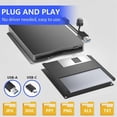 thumbnail image 4 of Lecteur de Disque Souple, Disque Souple Externe de 3,5 Pouces avec USB Type-C, Disque Souple Portable, 4 of 5