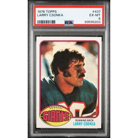 Graded 1976 Topps Larry Csonka #437 Football Card PSA 6 EX-MT