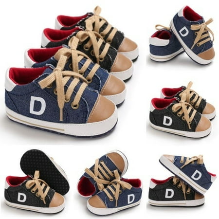 Newborn Baby Toddler Infant Boys Girls Sneaker Soft Sole Crib